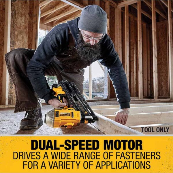 DCN692BW205 20-Volt MAX XR Cordless Brushless 2-Speed 30?? Paper Collated Framing Nailer w/20-Volt MAX 5.0Ah Battery - Image 4
