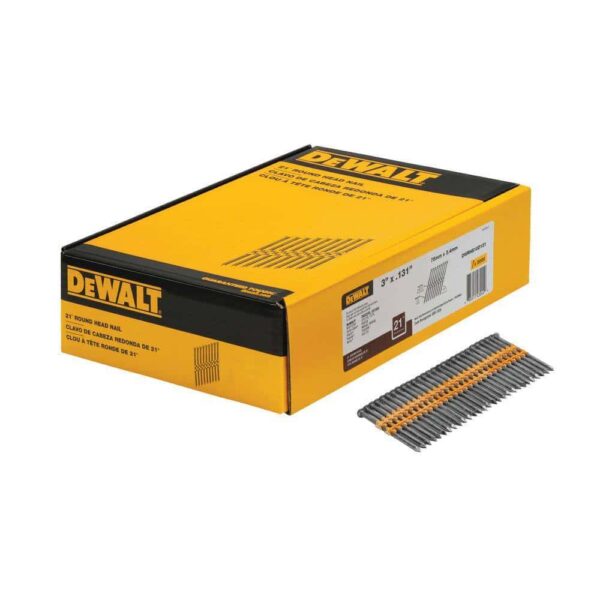 DWF83PLW10D131 Pneumatic 21-Degree Collated Framing Nailer and 3 in. x 0.131 in. Metal Framing Nails (2000 Pack) - Image 4