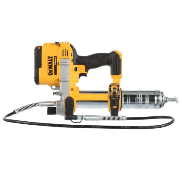 DCGG571BW205 20V MAX Cordless 10,000 PSI Variable Speed Grease Gun and (1) 20V MAX XR Premium Lithium-Ion 5.0Ah Battery - Image 8
