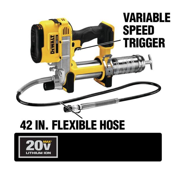 DCGG571Bw4b 20V MAX Cordless 10,000 PSI Variable Speed Grease Gun and (1) 20V MAX XR Premium Lithium-Ion 4.0Ah Battery - Image 3