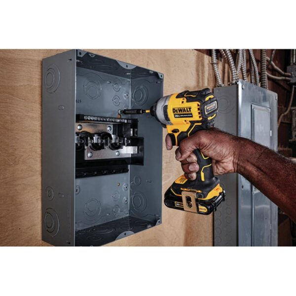 DCF809C2WCD709B ATOMIC 20V MAX Cordless Brushless Compact 1/4 in. Impact Driver Kit and ATOMIC Brushless Compact 1/2 in. Hammer Drill - Image 8