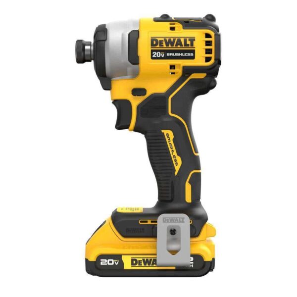 DCF809D1WDCB205 ATOMIC 20V MAX Lithium-Ion Brushless Cordless Compact 1/4 in. Impact Driver with 2Ah and 5Ah Batteries, Charger and Bag - Image 11