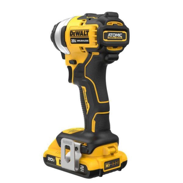 DCF809D1WDCB205 ATOMIC 20V MAX Lithium-Ion Brushless Cordless Compact 1/4 in. Impact Driver with 2Ah and 5Ah Batteries, Charger and Bag - Image 8