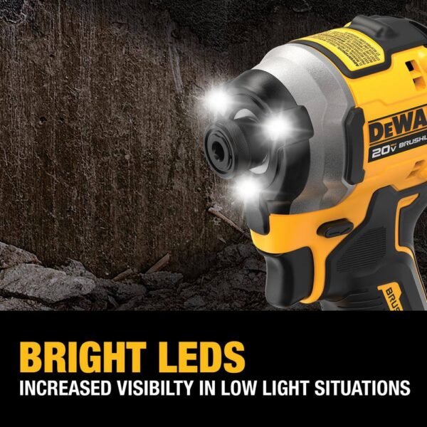 DCF850BWDCB205 ATOMIC 20V MAX Cordless Brushless Compact 1/4 in. Impact Driver and 20V Lithium-Ion 5.0Ah Battery - Image 5