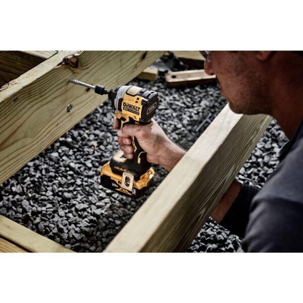 DCF850BWDCB205 ATOMIC 20V MAX Cordless Brushless Compact 1/4 in. Impact Driver and 20V Lithium-Ion 5.0Ah Battery - Image 9