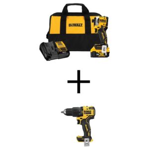 DCF850P1WDCD709 ATOMIC 20V MAX Lithium-Ion Cordless Impact Driver Kit and ATOMIC 20V MAX Cordless Brushless Compact 1/2 in. Hammer Drill