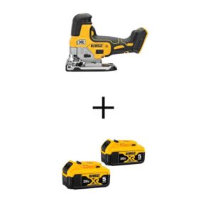 DCS335BWCB205-2 20V MAX XR Lithium-Ion Cordless Barrel Grip Jigsaw with (2) 20V MAX XR Premium Lithium-Ion 5.0Ah Battery Packs