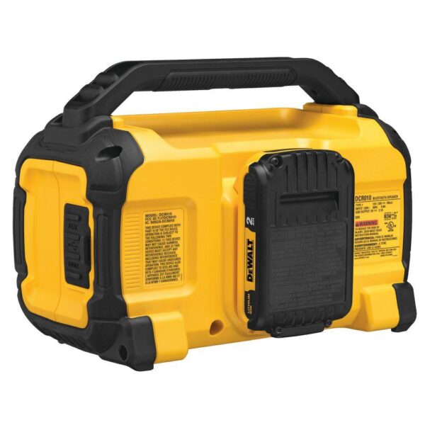 DCR010WDCB230C 20V MAX Bluetooth Speaker, (1) 20V MAX Compact Lithium-Ion 3.0Ah Battery, and 12V-20V MAX Charger - Image 7
