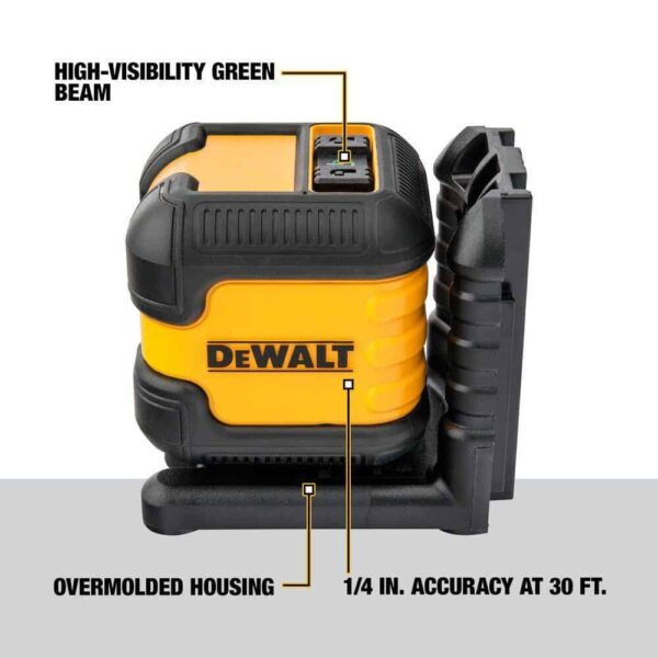 55 ft. Green Self-Leveling Cross Line Laser Level with (2) AA Batteries   Case - Image 8
