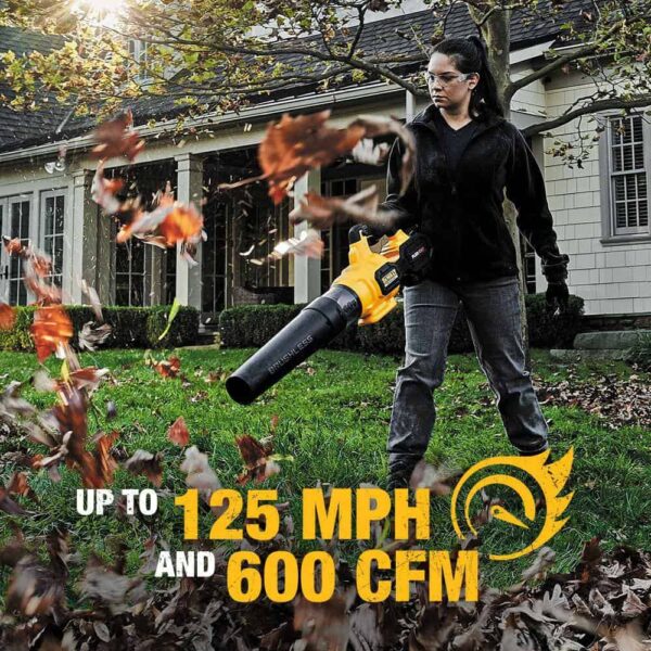 DCBL772BWB609 60V MAX 125 MPH 600 CFM Brushless Cordless Battery Powered Axial Leaf Blower Kit with (1) FLEXVOLT 3Ah Battery   Charger - Image 9