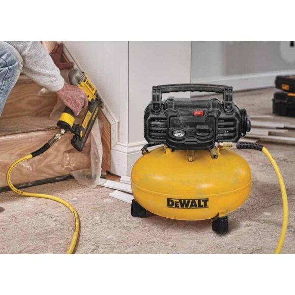 DWFP55126W23450 6 Gal. 165 PSI Electric Pancake Air Compressor with 18-Gauge Pneumatic 2 in. Brad Nailer   50 ft. x 1/4 in. Air Hose - Image 13