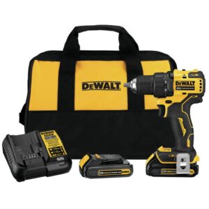 ATOMIC 20V MAX Cordless Brushless Compact 1/2 in. Drill/Driver, (2) 20V 1.3Ah Batteries, Charger and Bag