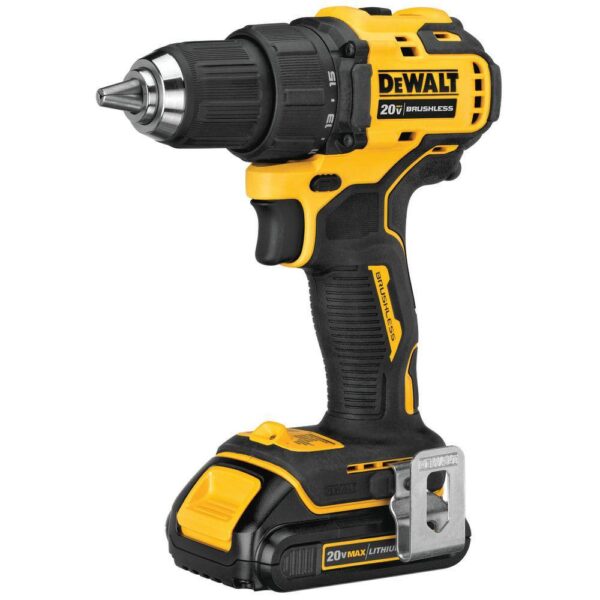 DCD708C2W354B ATOMIC 20V MAX Cordless Brushless Compact 1/2 in. Drill/Driver, 20V Oscillating Tool, and (2) 20V 1.3Ah Batteries - Image 5