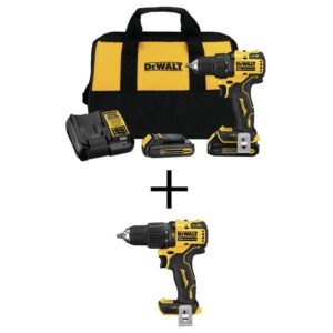 DCD708C2WCD709B ATOMIC 20V MAX Cordless Brushless Compact 1/2 in. Drill/Driver Kit and ATOMIC Brushless Compact 1/2 in. Hammer Drill