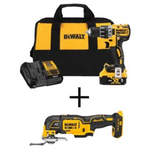 DCD791P1WDCS356 20V MAX XR Cordless Brushless 1/2 in. Drill/Driver Kit and 20V Cordless Brushless Oscillating Tool (Tools Only)