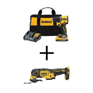 DCD794D1WCS354B ATOMIC 20-Volt Lithium-Ion Cordless Compact 1/2 in. Drill/Driver Kit and Oscillating Tool w/2Ah Battery, Charger and Bag