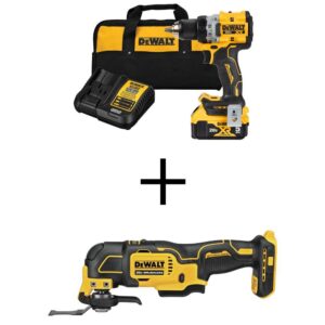 DCD800P1WDCS354 20V MAX XR Lithium-Ion Cordless Compact 1/2 in. Drill/Driver Kit with ATOMIC Cordless Brushless Oscillating Multi-Tool