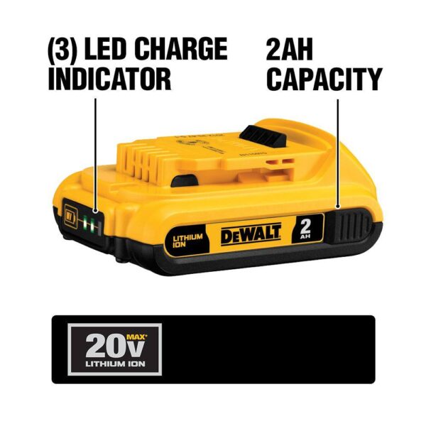 DCK2100D1T1 20V MAX Cordless Brushless Hammer Drill/Driver 2 Tool Combo Kit with VOLT ADVANTAGE - Image 5