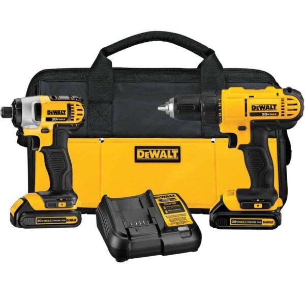 DCK240C2 20V MAX Cordless Drill/Impact 2 Tool Combo Kit with (2) 20V 1.3Ah Batteries, Charger, and Bag