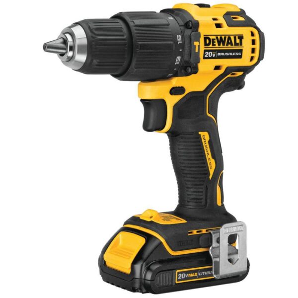 DCK279C2W412 ATOMIC 20V MAX Cordless Brushless Hammer Drill/Impact 2 Tool Combo Kit, 20V 4.5-5 in. Grinder, and (2) 1.3Ah Batteries - Image 7