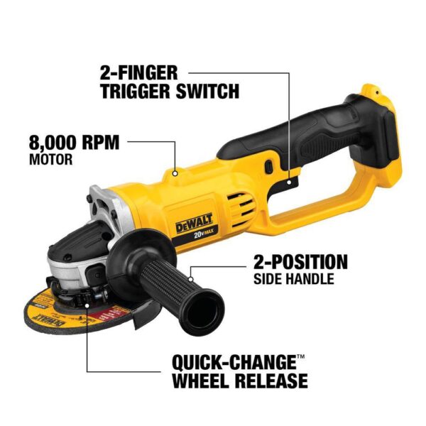 DCK279C2W412 ATOMIC 20V MAX Cordless Brushless Hammer Drill/Impact 2 Tool Combo Kit, 20V 4.5-5 in. Grinder, and (2) 1.3Ah Batteries - Image 6