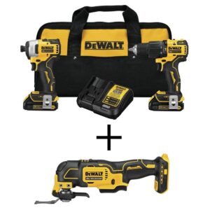 DCK279C2WDCS354 ATOMIC 20V MAX Cordless Brushless Hammer Drill/Impact 2 Tool Combo Kit, Oscillating Tool, and (2) 1.3Ah Batteries