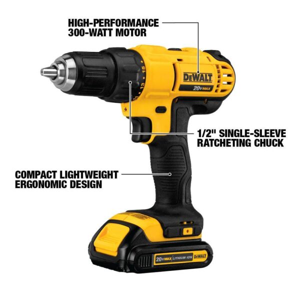 20V MAX Cordless 4 Tool Combo Kit with (2) 20V 2.0Ah Batteries and Charger - Image 2