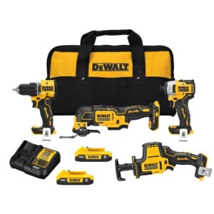 DCK486D2 ATOMIC 20-Volt Lithium-Ion Cordless Brushless Combo Kit (4-Tool) with (2) 2.0Ah Batteries, Charger and Bag
