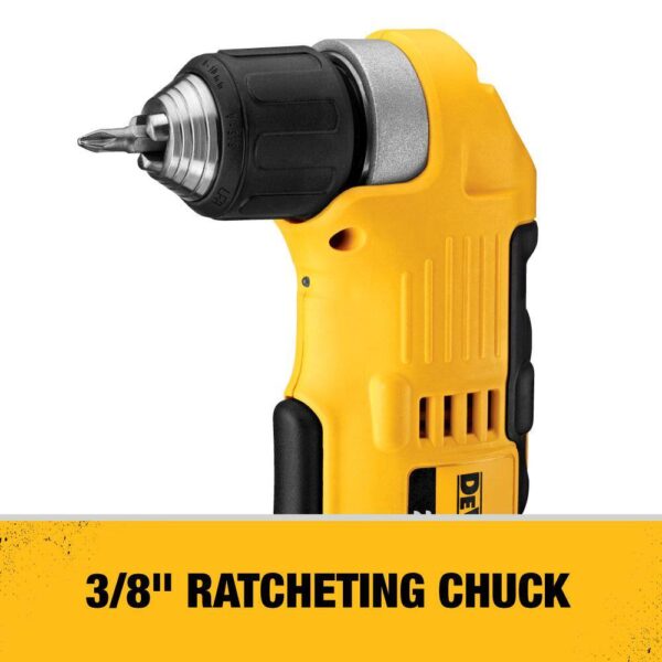 DCB230CW740B 20V MAX Cordless 3/8 in. Right Angle Drill/Driver and (1) 20V 3.0Ah Battery and Charger - Image 5