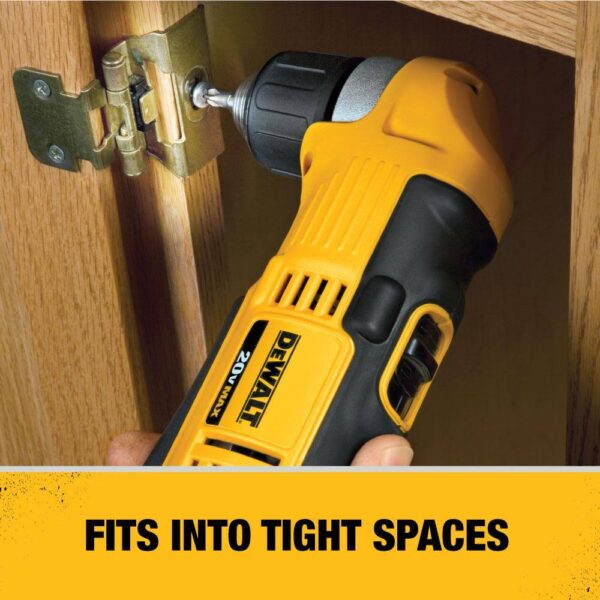 DCB230CW740B 20V MAX Cordless 3/8 in. Right Angle Drill/Driver and (1) 20V 3.0Ah Battery and Charger - Image 7