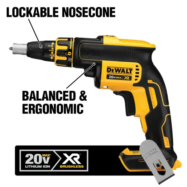 DCF620B 20-Volt MAX XR Cordless Brushless Drywall Screw Gun (Tool-Only) - Image 5