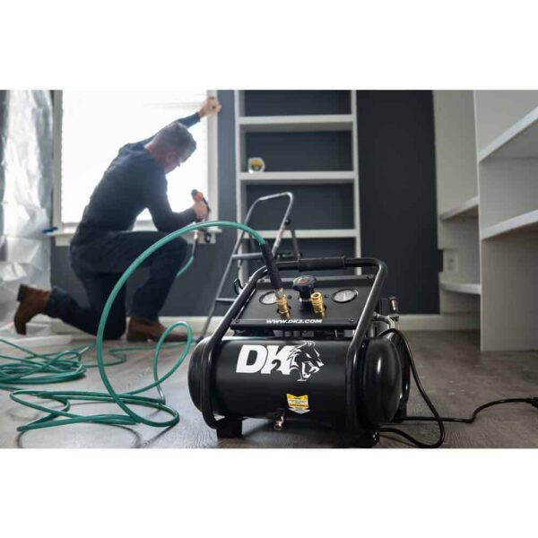 DK2 AC02G 2 Gal. 125 PSI Portable Silent Electric Air Compressor - Image 4