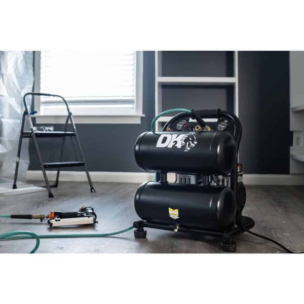 DK2 AC04G 4 Gal. 125 PSI Portable Silent Electric Air Compressor - Image 4