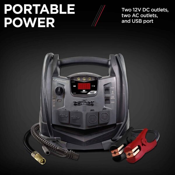 SJ1427 6-in-1 Portable Power Station and 1500 Peak Amp Jump Starter 150-Psi - Image 5