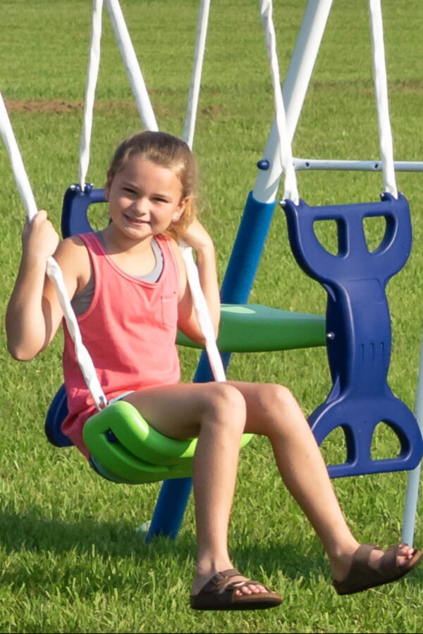 XDP Recreation All-Star Playground Metal Swing Set.  Featuring Wave Slide, Space Rider, Swings, and Super Disc Swing - Image 10