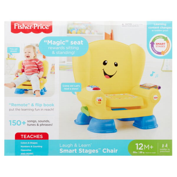 Fisher-Price Laugh   Learn Smart Stages Chair Musical Toddler Toy, Yellow - Image 7