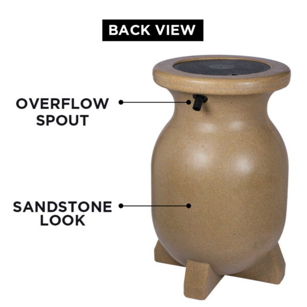 Koolscapes 55 Gallons Rain Barrel, Beige, Eco-Friendly 210L Rain Water Collection Barrel - Image 4