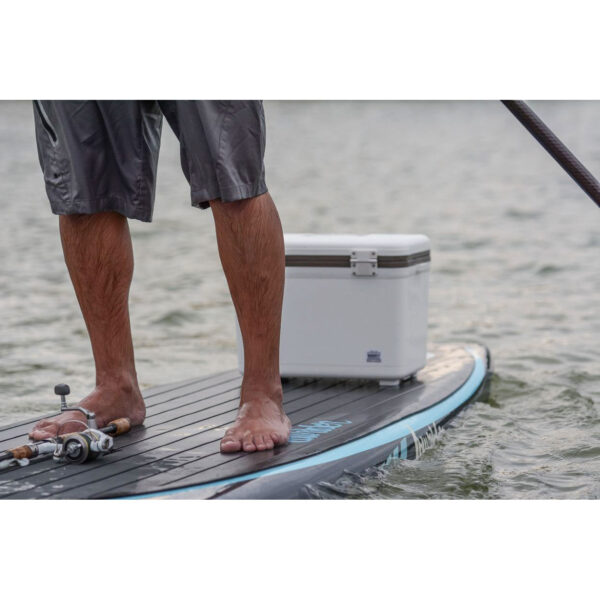Engel 19 Quart Fishing Live Bait Dry Box Ice Cooler with Shoulder Strap, White - Image 3