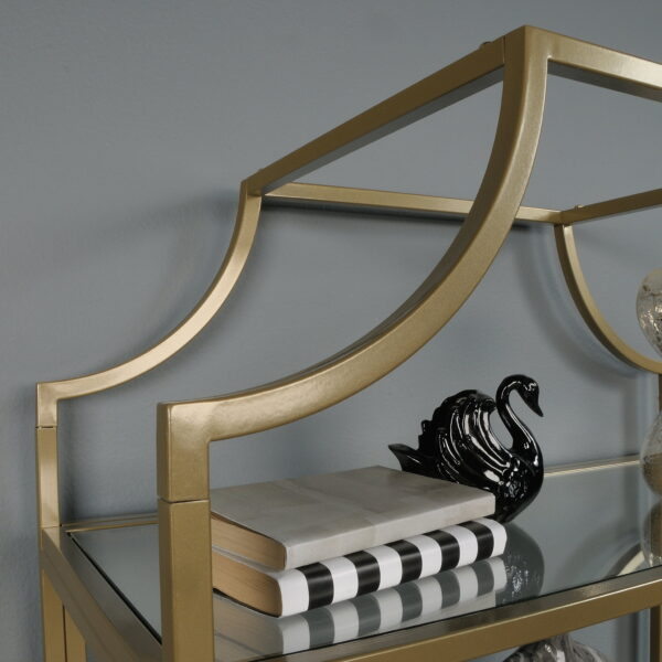 Better Homes   Gardens 71  Nola 5 Tier Etagere Bookcase, Gold Finish - Image 11