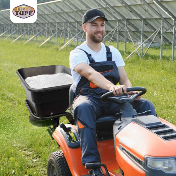 12V ATV Hitch Mount Receiver 80 lb. Grass, Seed, Fertilizer Spreader - Image 4