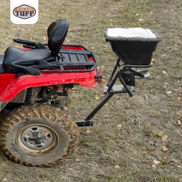 12V ATV Hitch Mount Receiver 80 lb. Grass, Seed, Fertilizer Spreader - Image 5