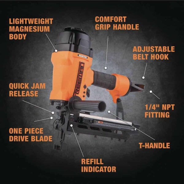 G2FS9 2nd Generation Pneumatic 9-Gauge 2 in. Fencing Stapler with Case, T-Handle, Belt Hook, and 1/4 in. NPT Air Connector - Image 7