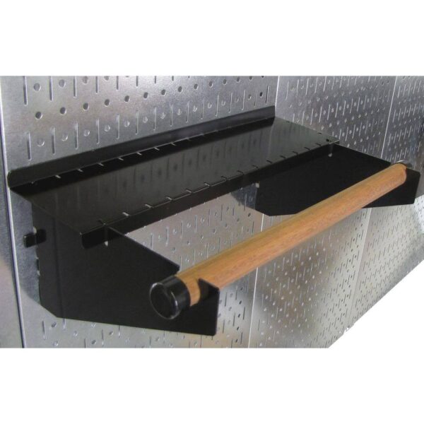 Wall Control 30BAS300GVB 32 in. x 48 in. Shiny Metallic Galvanized Steel Pegboard - Image 4