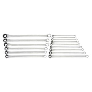 85985-07 15-Piece 72-Tooth 12-Point XL GearBox Double Box Ratcheting Metric Wrench Set