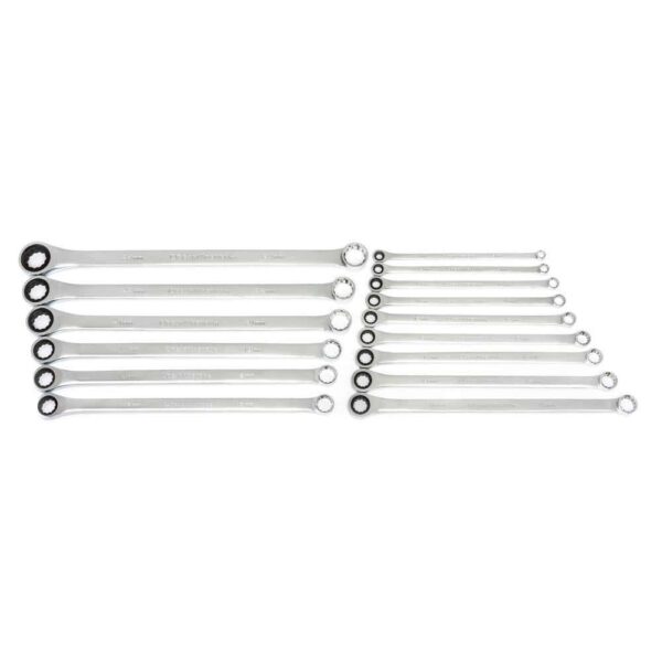 85985-07 15-Piece 72-Tooth 12-Point XL GearBox Double Box Ratcheting Metric Wrench Set
