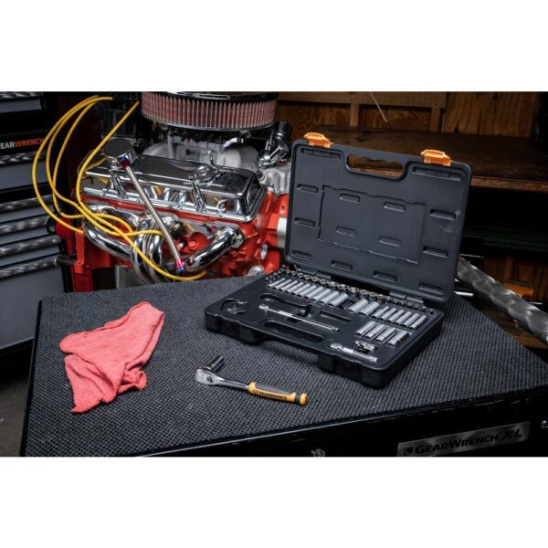 1008066261 1/4 in. Drive 90-Tooth 6-Point Standard and Deep SAE/Metric Mechanics Tool Set (52-Piece) - Image 8
