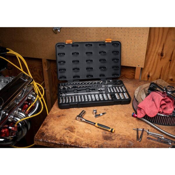 1008066262 3/8 in. Drive 90-Tooth 6-Point Standard and Deep SAE/Metric Mechanics Tool Set (58-Piece) - Image 8