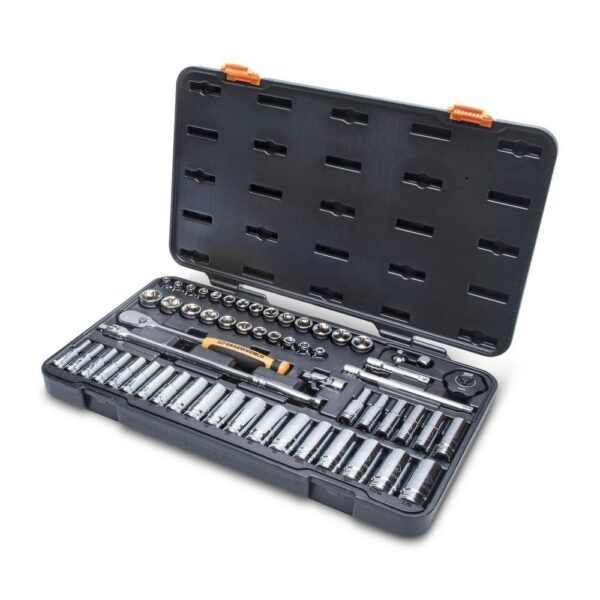 1008066262 3/8 in. Drive 90-Tooth 6-Point Standard and Deep SAE/Metric Mechanics Tool Set (58-Piece) - Image 6