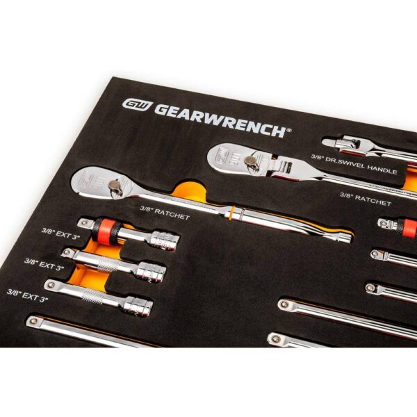 1006452353 3/8 in. Drive 90-Tooth Ratchets and Drive Tool Set in EVA Foam Tray (17-Piece) - Image 6