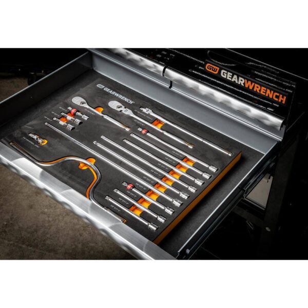 1006452353 3/8 in. Drive 90-Tooth Ratchets and Drive Tool Set in EVA Foam Tray (17-Piece) - Image 8